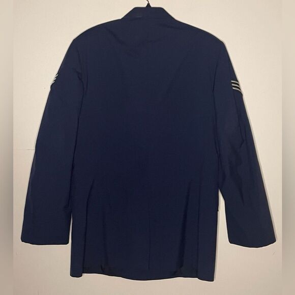 Authentic Vintage Air Force Navy Blue Jacket Front Pockets Gold Buttons- Size 39 - Picture 2 of 12